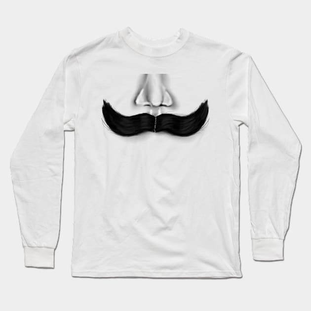 Nose and moustache transparent Long Sleeve T-Shirt by RandomPrints